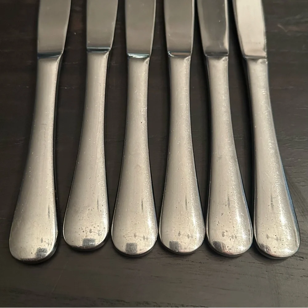 Dansk ESCAPADE Stainless Flatware 6 Dinner Knives 9”